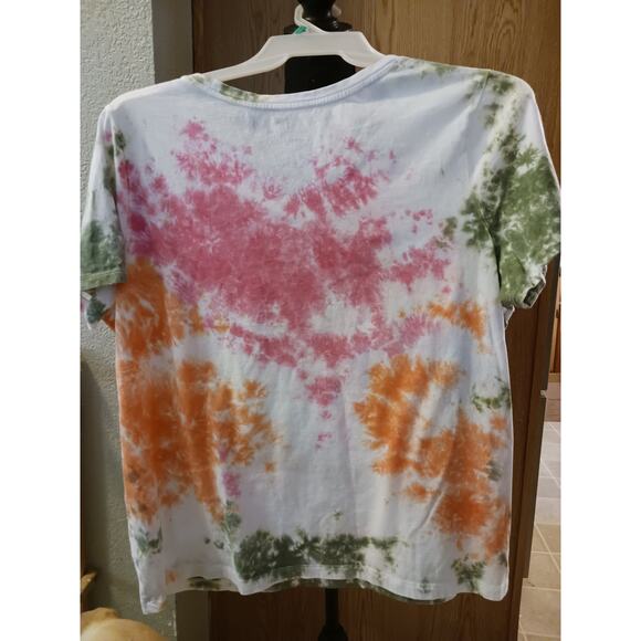 Time and Tru Pink Olive and Sherbert Orange Tie Dye Tee T-Shirt 3XL NEW - Picture 6 of 6